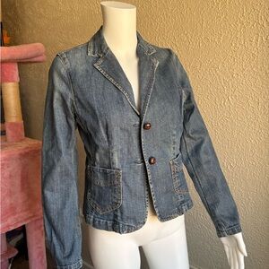 Gap blue denim blazer Size 4